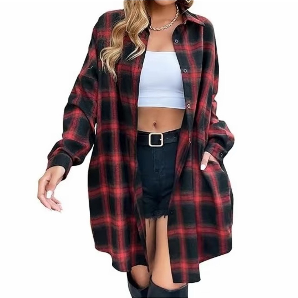 Blooming jelly plaid button down